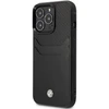 BMW BMHCP14X22RSEPK dėklas Apple iPhone 14 Pro Max 6.7″ juodos spalvos juodos spalvos Leather Card Slot