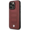 BMW BMHMP14L22RPSR dėklas Apple iPhone 14 Pro 6.1 bordo spalvos odinės sėdynės su MagSafe raštu