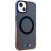 BMW BMHMP14SHTGE dėklas Apple iPhone 14 15 13 6.1″ pilka kietas dėklas Gradient Bumper MagSafe