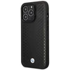 BMW BMHMP14X22RFGK dėklas Apple iPhone 14 Pro Max 6.7″ juodos spalvos Leather Diamond Pattern MagSafe