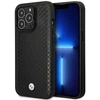 BMW BMHMP14X22RFGK dėklas Apple iPhone 14 Pro Max 6.7″ juodos spalvos Leather Diamond Pattern MagSafe