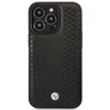 BMW BMHMP14X22RFGK dėklas Apple iPhone 14 Pro Max 6.7″ juodos spalvos Leather Diamond Pattern MagSafe