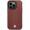 BMW BMHMP14X22RFGR dėklas Apple iPhone 14 Pro Max 6.7″ burgundy Leather Diamond Pattern MagSafe