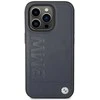 Dėklas BMW BMHMP14XSLLNA iPhone 14 Pro Max 6.7 tamsiai mėlynos/juodos spalvos deklas Odinis Hot Stamp MagSafe