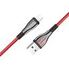 Borofone Highway - 1.2m USB to Lightning Connection Cable Juodas / Raudona