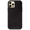 Crong Essential Cover - Leather dėklas skirtas Apple iPhone 12 Pro Max Juodas