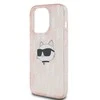 Karl Lagerfeld KLHCP13LHKLPCHP Apple iPhone 13 Pro / 13 6.1″ rožinės spalvos kietas dėklas IML Choupette Head & Mono