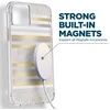Case-Mate Pearl Stripes MagSafe - dėklas decorated su mother-of-pearl skirtas Apple iPhone 14 / Apple iPhone 13 Pearl Stripes