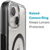 Speck Presidio Perfect-Clear su Impact Geometry + MagSafe - dėklas skirtas Apple iPhone 15 Plus / 14 Plus su MICROBAN coating Clear / Juodas