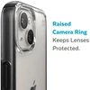 Speck Presidio Perfect-Clear su Impact Geometry - dėklas skirtas Apple iPhone 15 Plus / 14 Plus su MICROBAN coating Clear / Juodas