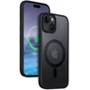 Crong Hybrid Frost MAG Cover - dėklas skirtas Apple iPhone 15 Plus MagSafe Juodas