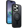 Crong Hybrid Frost MAG Cover - Dėklas iPhone 15 Pro Max MagSafe (juoda)