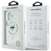 Karl Lagerfeld KLHMP16MHLSCHH Apple iPhone 16 Plus 6.7″ baltos spalvos kietas dėklas IML Metal Choupette Head MagSa