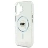 Karl Lagerfeld KLHMP16MHLSKIH Apple iPhone 16 Plus 6.7″ baltos spalvos kietas dėklas IML Metal Karl Head MagSafe