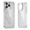 dėklas iPhone 16 Pro“ – baltas su blizgučiais