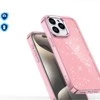 dėklas iPhone 16 Pro Max - rožinis su blizgučiais