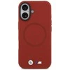 Dėklas iPhone 17 BMW M FW su metaliniu logotipu raudonas – patikimas pasirinkimas