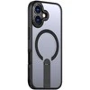 Hurtel Hybrid Armor X dėklas skirtas Apple iPhone 17 with MagSafe-compatible stand – juodos spalvos