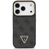 Dėklas Guess 4G PU Triangle Logo & Stand Camera Magsafe Apple iPhone 17 Pro juodos spalvos