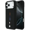 BMW M Silicon Tricolor Line MagSafe dėklas skirtas Apple iPhone 17 Pro Max juodos spalvos