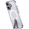Hurtel Hybrid Armor X dėklas skirtas Apple iPhone 17 su stoveliu, suderinamas su MagSafe – skaidrus