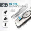 Dėklas Speck Presidio Perfect-Clear ClickLock & Magsafe do iPhone 15 / iPhone 14 / iPhone 13 (Clear / Frosted Juodas / Slate Pilkas)