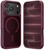 Dėklas iPhone 18 Pro / 17 Pro Crong Hybrid Matte Magnetic, burgundy