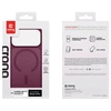 Dėklas iPhone 18 Pro / 17 Pro Crong Hybrid Matte Magnetic, burgundy
