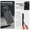 Dėklas iPhone 18 Pro Max / 17 Pro Max Crong Hybrid Matte Magnetic, pilkas