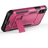 Zizo Hybrid Transformer Cover - Tough dėklas skirtas Apple iPhone X with Kickstand Hot Rožinė/Juodas