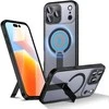 Hurtel Hybrid Armor X dėklas skirtas Apple iPhone 17 Pro with MagSafe-compatible stand – juodos spalvos