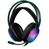 Dėklas Juodos žaidimų ausinės Baltas Shark Peacock-2 su RGB apšvietimu