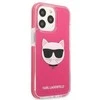 Dėklas Karl Lagerfeld Choupette galvutė iPhone 13 Pro / iPhone 13 - fuksija