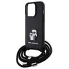 Dėklas Karl Lagerfeld Crossbody Saffiano Metal Pin Karl&Choupette na iPhone 15 Pro - nuotraukos
