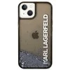 Dėklas Karl Lagerfeld Liquid Glitter Elong na iPhone 14 Plus - juodos spalvos