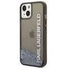 Dėklas Karl Lagerfeld Liquid Glitter Elong na iPhone 14 Plus - juodos spalvos