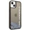 Dėklas Karl Lagerfeld Liquid Glitter Elong na iPhone 14 Plus - juodos spalvos