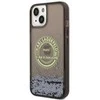 Dėklas Karl Lagerfeld Liquid Glitter RSG ant iPhone 14 Plus - juodos spalvos