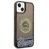 Dėklas Karl Lagerfeld Liquid Glitter RSG ant iPhone 14 Plus - juodos spalvos