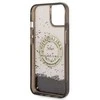 Dėklas Karl Lagerfeld Liquid Glitter RSG ant iPhone 14 Plus - juodos spalvos