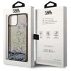 Dėklas Karl Lagerfeld Liquid Glitter RSG ant iPhone 14 Plus - juodos spalvos