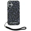 Dėklas Karl Lagerfeld KLHCP16MHZBPKCCU Apple iPhone 16 Plus 6.7″ violetinės spalvos Zebra With Cord