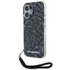 Dėklas Karl Lagerfeld KLHCP16MHZBPKCCU Apple iPhone 16 Plus 6.7″ violetinės spalvos Zebra With Cord