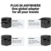 Kelioninis adapteris Crong One World 45 W, juodas