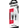 „Energizer Classic“ – USB-A į „Micro USB“ jungiamasis kabelis, 1,2 m (juodas)