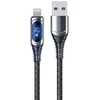 „WEKOME WDC-166 Sakin“ serijos USB-A į „Lightning“ 6A greito įkrovimo 1 m jungiamasis laidas, patamsėjęs