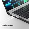 „Tech-Protect SmartShell Pro“ dėklas, skirtas „Macbook Pro 14 M1 / M2 / M3 / M4 / M5“ 2021–2025 m. – juodas ir skaidrus