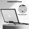 „Tech-Protect SmartShell Pro“ dėklas, skirtas „Macbook Pro 14 M1 / M2 / M3 / M4 / M5“ 2021–2025 m. – juodas ir skaidrus