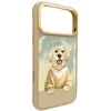 „Nimmy Gentle Pets“ serijos šunims skirtas „MagSafe“ dėklas, skirtas „iPhone 17 Pro“ – ruda