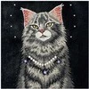 „Nimmy Lucky Fashion Cat“ „MagSafe“ dėklas, skirtas „iPhone 17 Pro“ - juodas